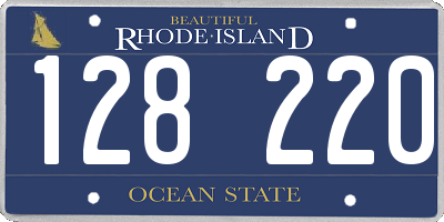 RI license plate 128220