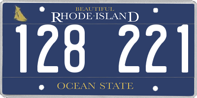 RI license plate 128221