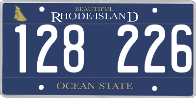 RI license plate 128226