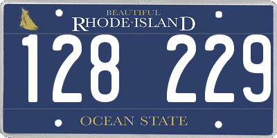 RI license plate 128229
