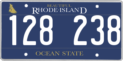 RI license plate 128238