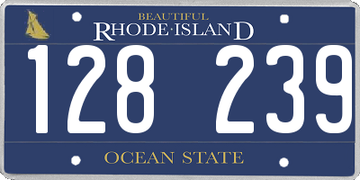 RI license plate 128239