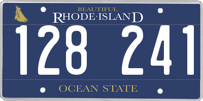 RI license plate 128241