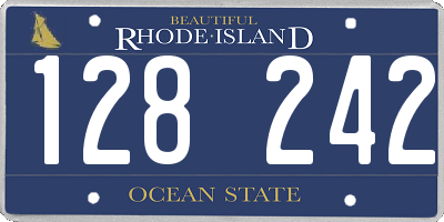RI license plate 128242