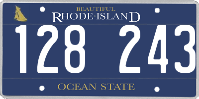 RI license plate 128243