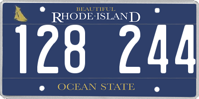 RI license plate 128244
