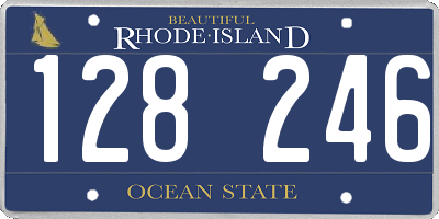 RI license plate 128246