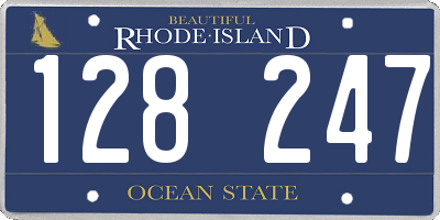 RI license plate 128247