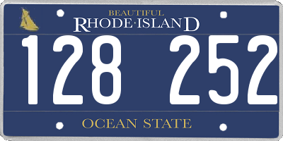 RI license plate 128252
