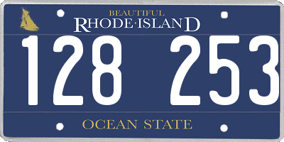 RI license plate 128253