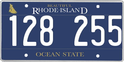 RI license plate 128255
