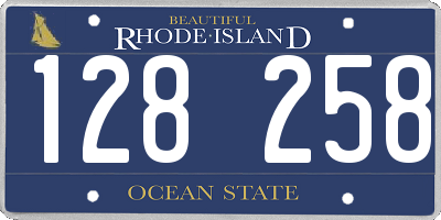 RI license plate 128258
