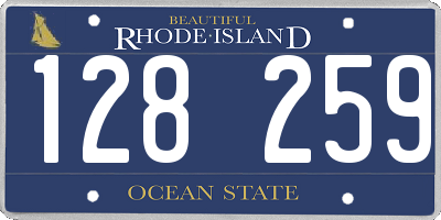 RI license plate 128259