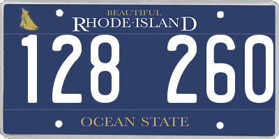 RI license plate 128260