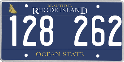 RI license plate 128262