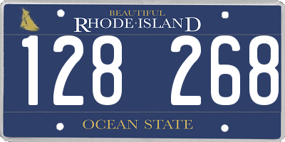 RI license plate 128268