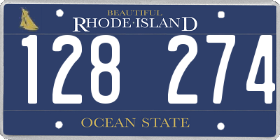 RI license plate 128274