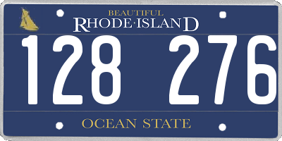 RI license plate 128276