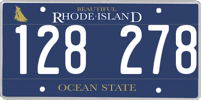 RI license plate 128278