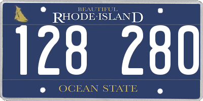 RI license plate 128280