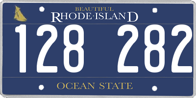RI license plate 128282