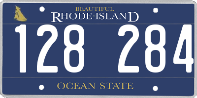 RI license plate 128284