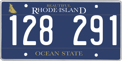 RI license plate 128291