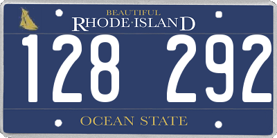 RI license plate 128292