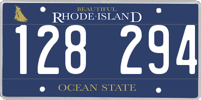 RI license plate 128294
