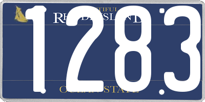 RI license plate 1283