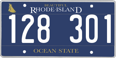 RI license plate 128301
