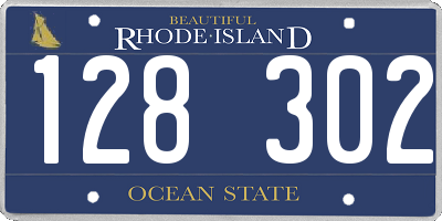 RI license plate 128302