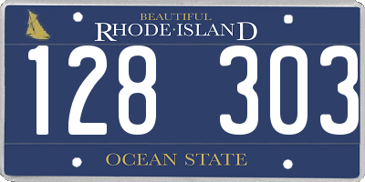 RI license plate 128303