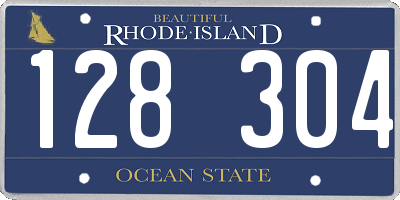 RI license plate 128304