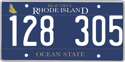 RI license plate 128305