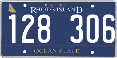 RI license plate 128306