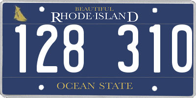 RI license plate 128310