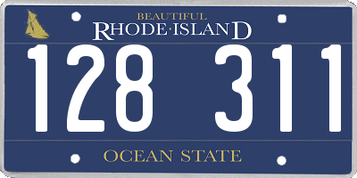 RI license plate 128311