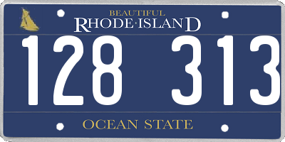 RI license plate 128313