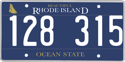 RI license plate 128315