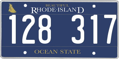 RI license plate 128317