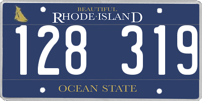 RI license plate 128319