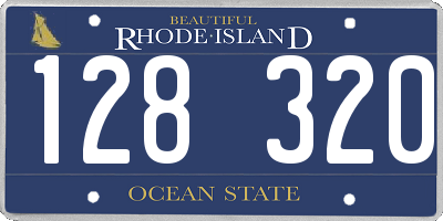 RI license plate 128320