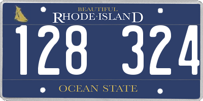 RI license plate 128324