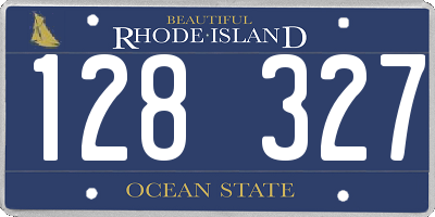 RI license plate 128327