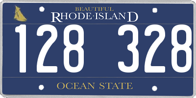 RI license plate 128328