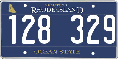 RI license plate 128329