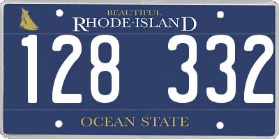 RI license plate 128332