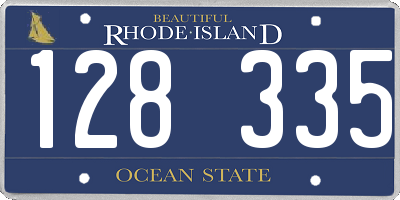 RI license plate 128335