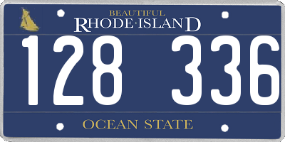 RI license plate 128336